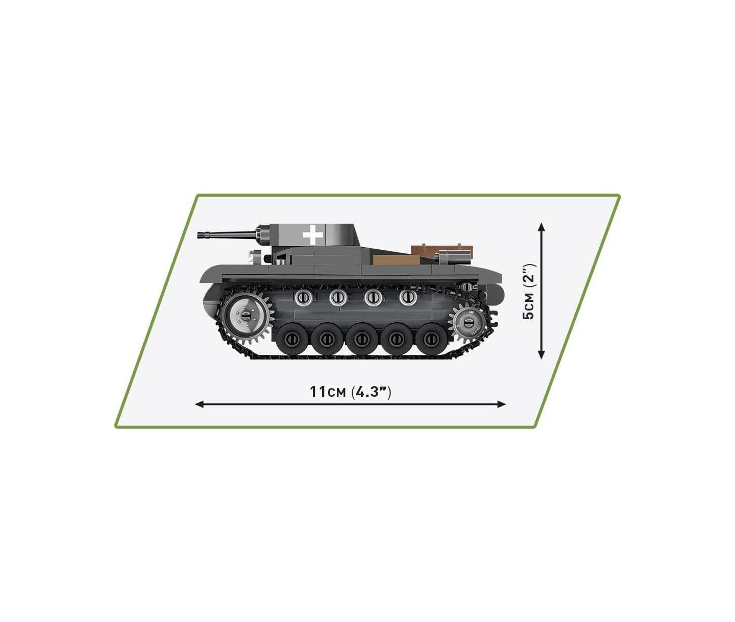 Детские майки COBI Historical Collection World War II Panzer II Ausf. A Tank, 250 pieces — фото 4