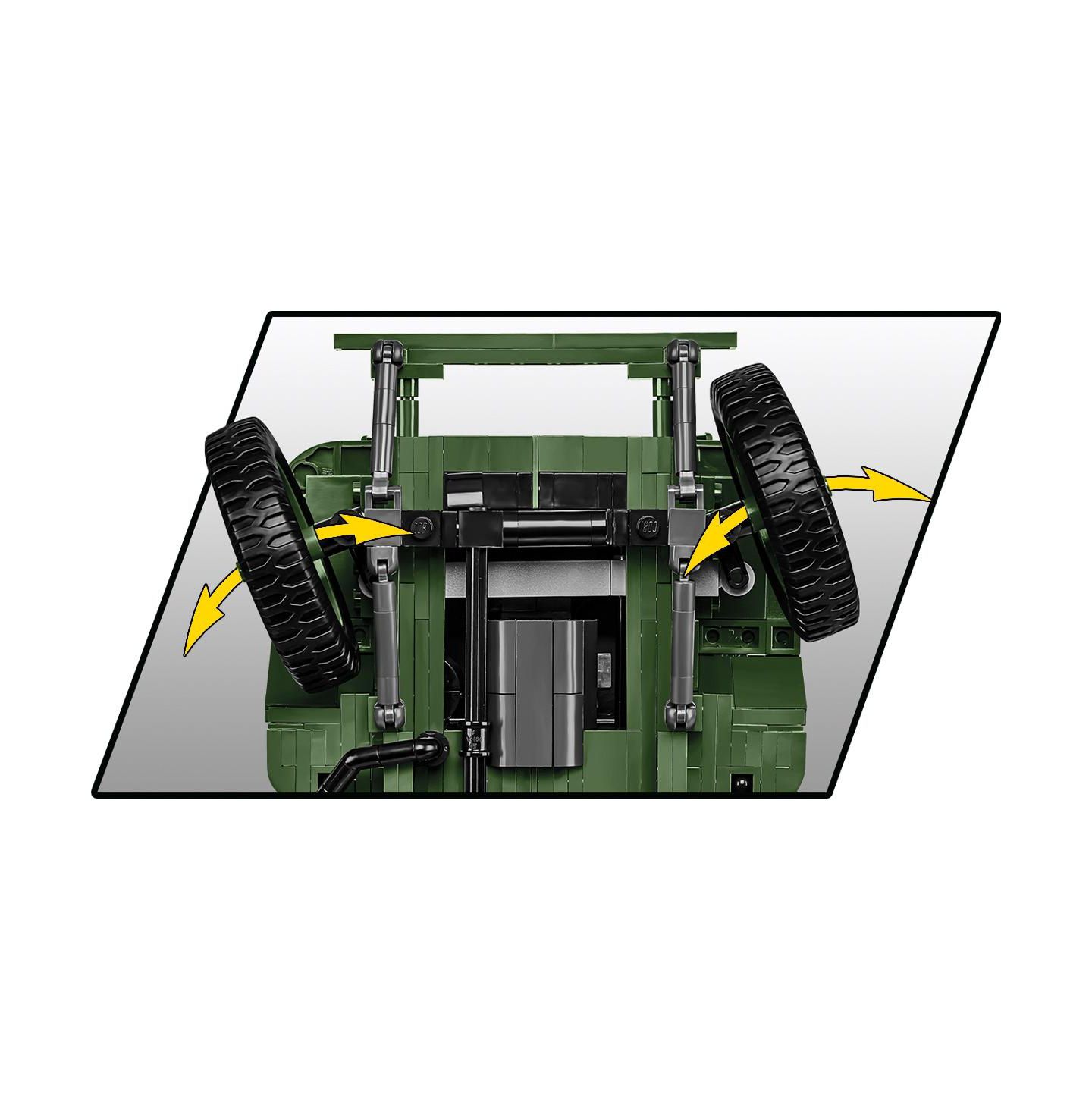 Детские конструкторы COBI Historical Collection Wwii Jeep Willys MB 1:12 Scale Vehicle, 1207 pieces — фото 6