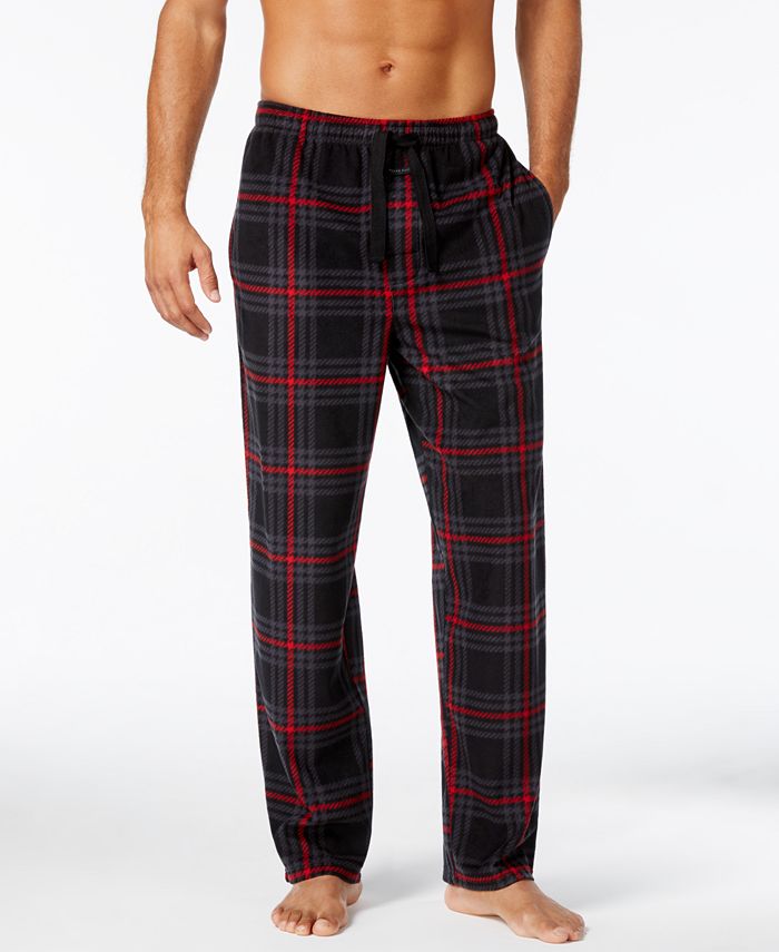 Perry Ellis Men's Plaid Fleece Pajama Pants - Macy's