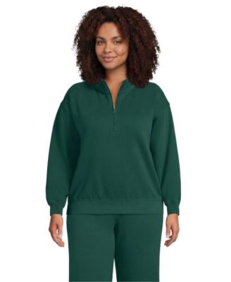 Plus Size Serious Sweats Relaxed Quarter Zip Pullover Sweatshirt