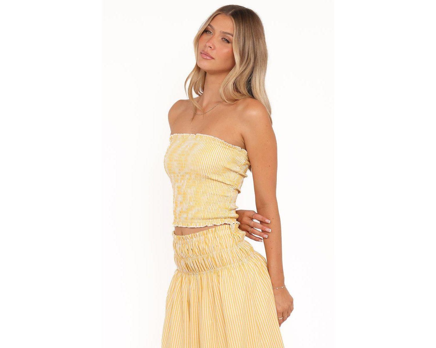 Women's Salome Strapless Shirred Bodice Tube Top