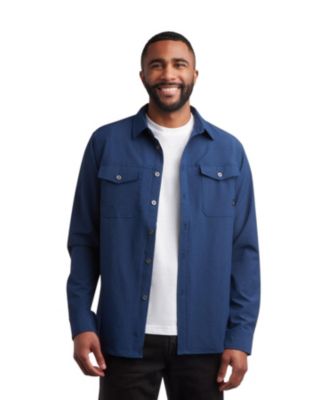 Men's Melange Long Sleeve 2 Pocket Shirt