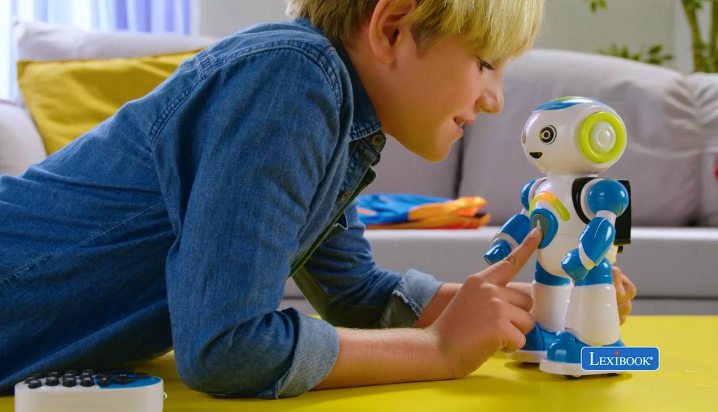 Детские игрушки Lexibook Powerman Jr. Stem Quiz 2-Piece Interactive Remote Control Dancing Robot Toy, Ages 3+ — фото 2
