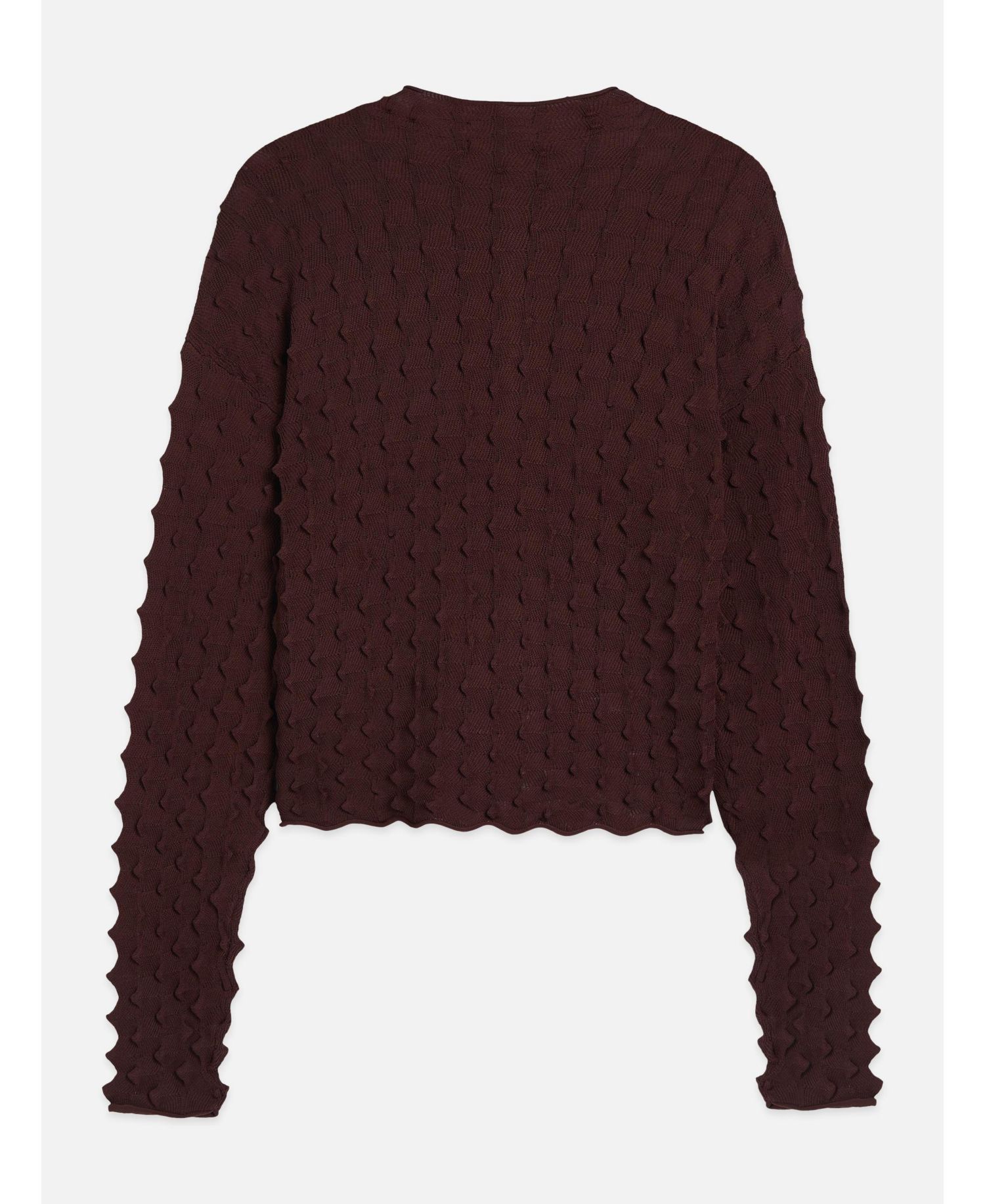Women's Textured-Stitch Funnel-Neck Cardigan
