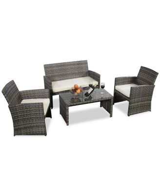 Outdoor 4-Piece Sofa Furniture Set for Garden Seating Area
