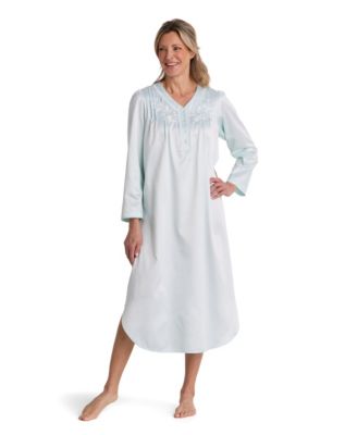 Women's Brushed-Back Satin Long-Sleeve Gown