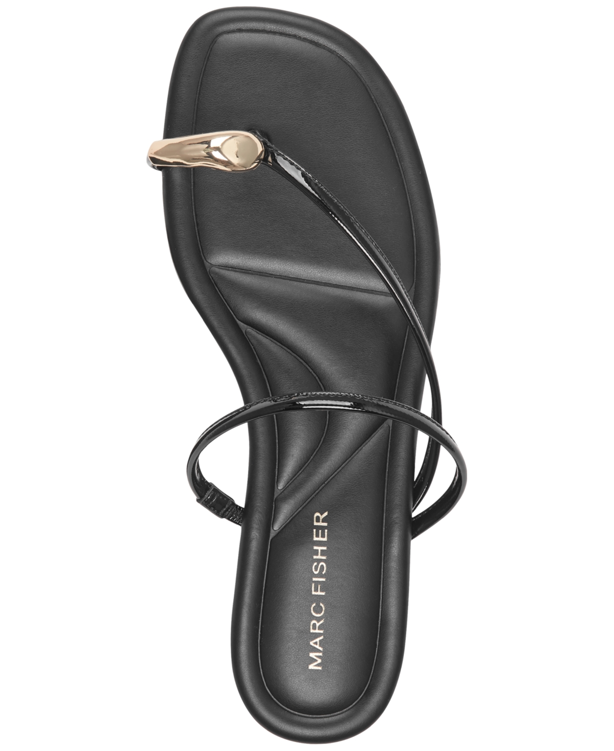 Marc Fisher Women's Bedy Ornamented Toe Loop Slip-On Flat Sandals