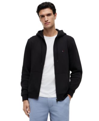 Men's Long Sleeve Zip-Front Flag Logo Hoodie