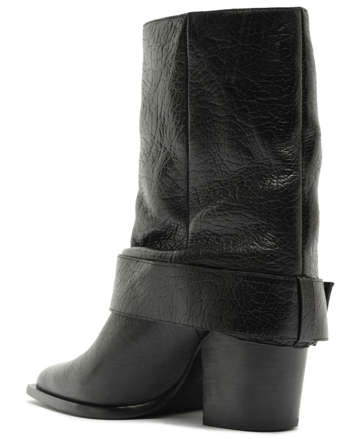 Женские ботинки Schutz Parker Buckle Block Heel Dress Booties, цвет: Чёрный — фото 10
