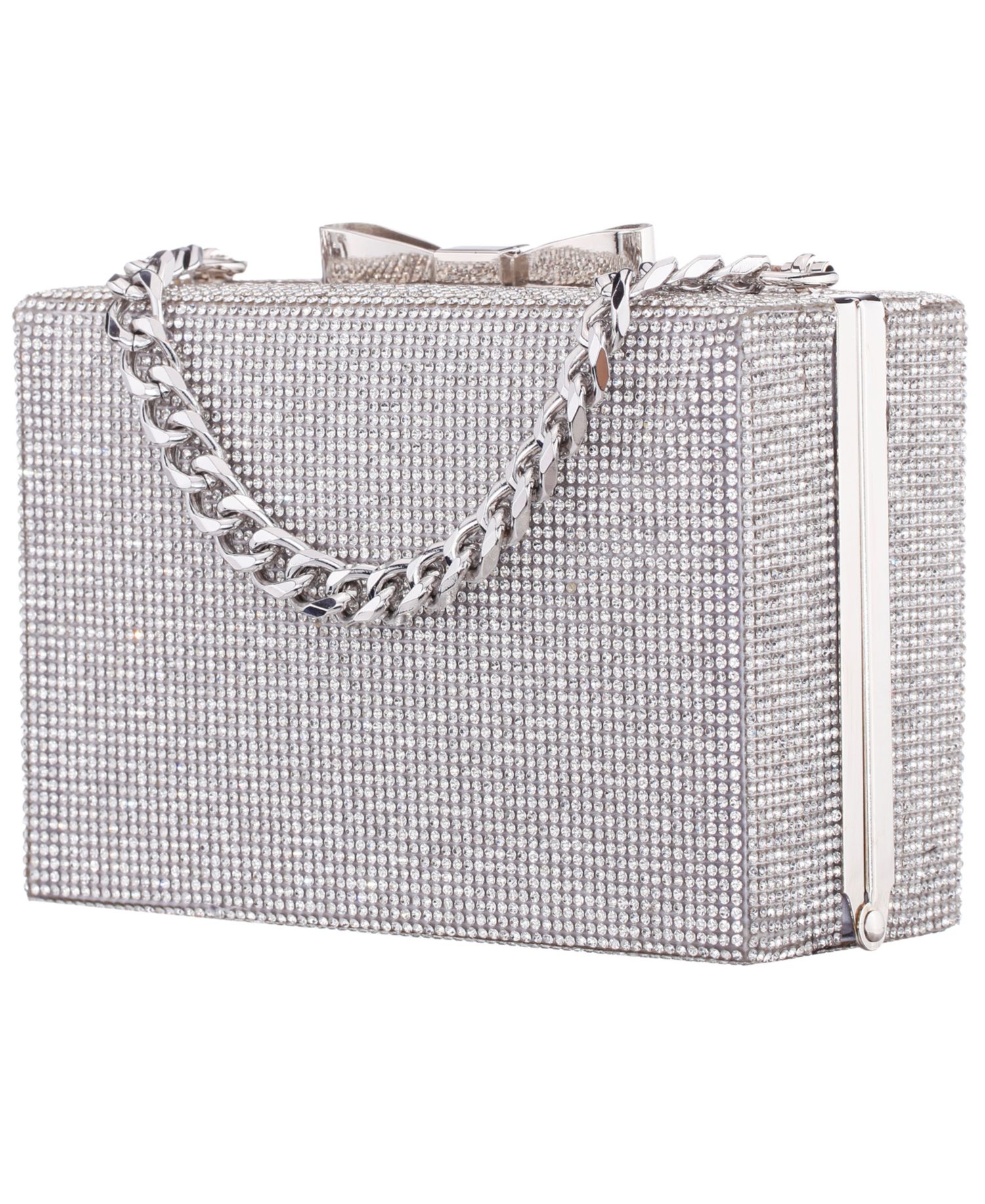Regalo All Over Crystal Box Mini Clutch Handbag