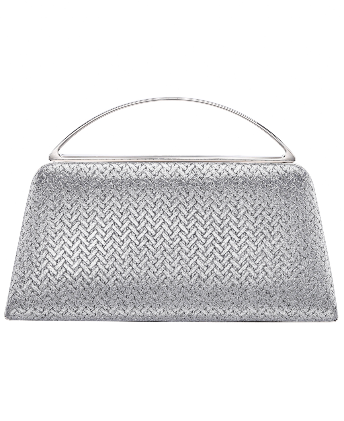 Nina Genesis Metallic Woven Small Handle Clutch Handbag