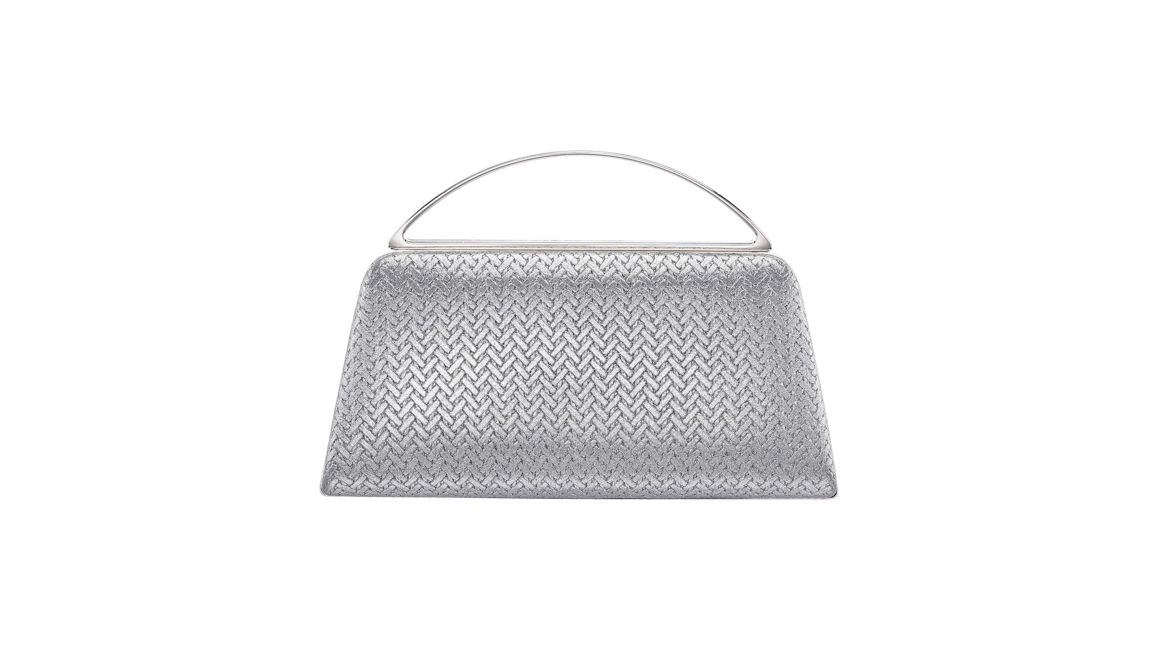 Nina Genesis Metallic Woven Small Handle Clutch Handbag