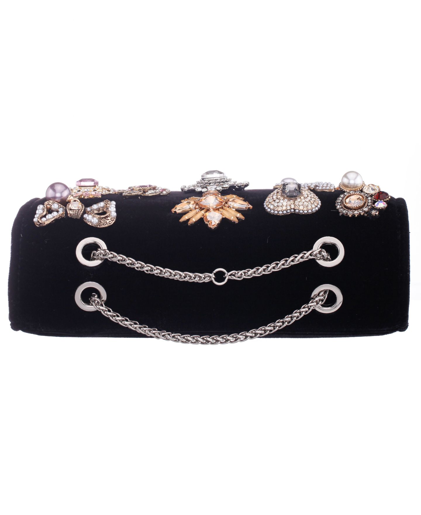 Женский клатч Nina Embellished Small Flap Clutch Handbag, цвет: Чёрный — фото 7