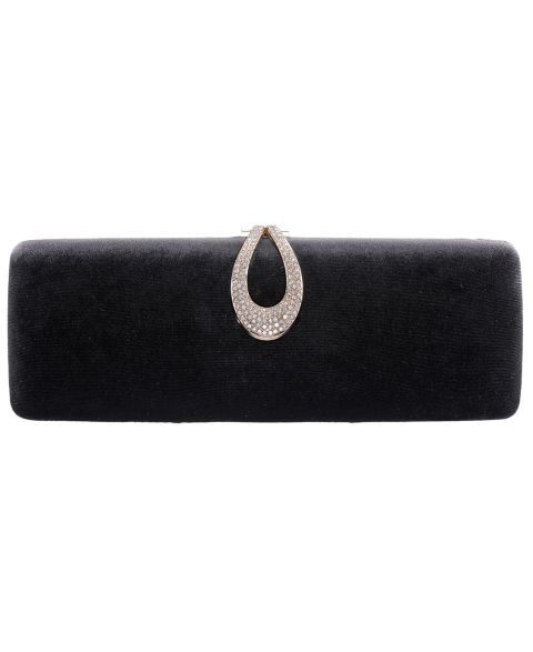 Женский клатч Nina Rumi Slim Minaudiere Small Clutch Handbag, цвет: Чёрный