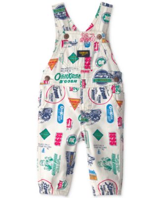 Baby Boys' Vintage Logo Adjustable-Strap Sleeveless Overalls