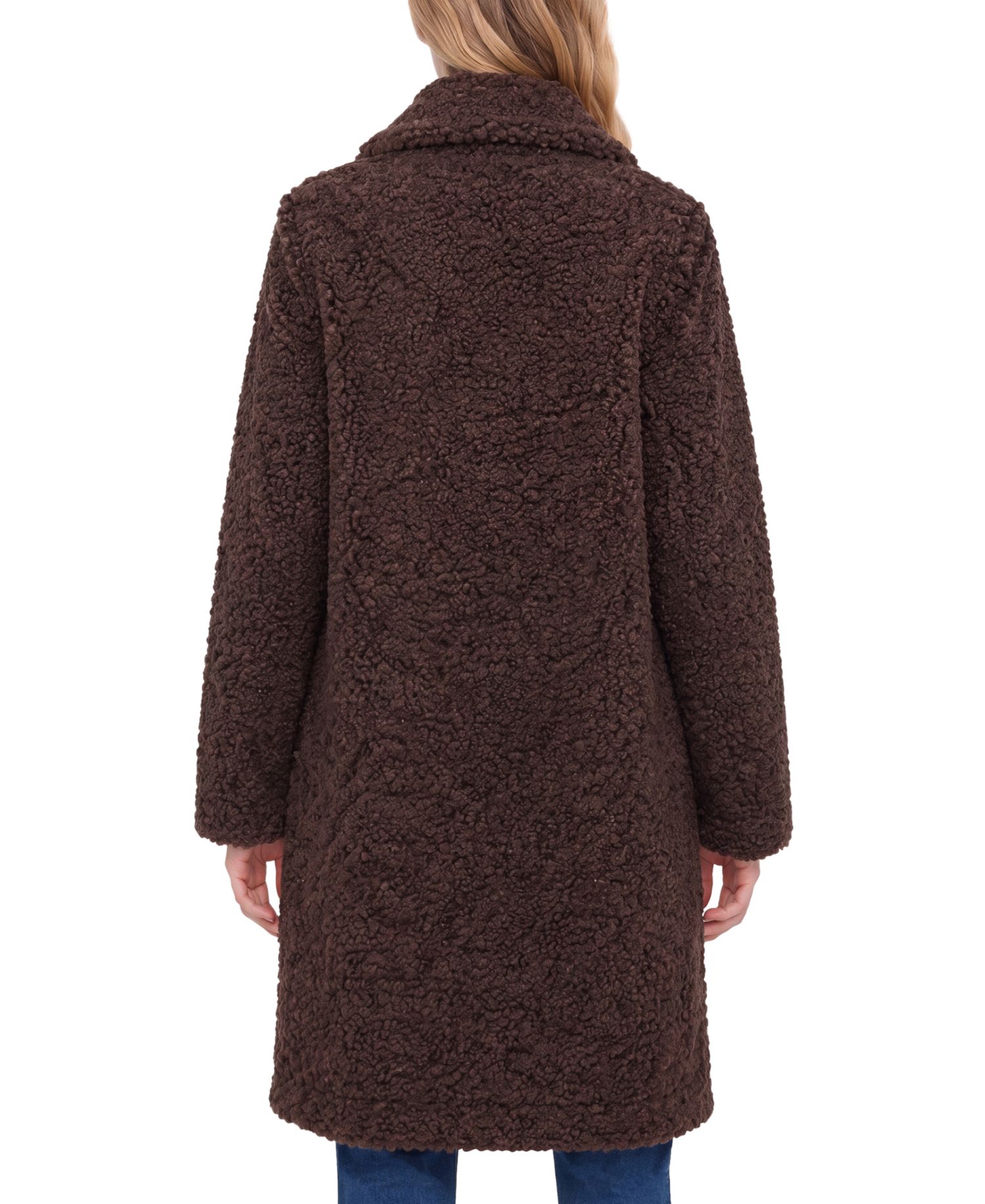 Women's Double-Breasted Teddy Faux Shearling Coat