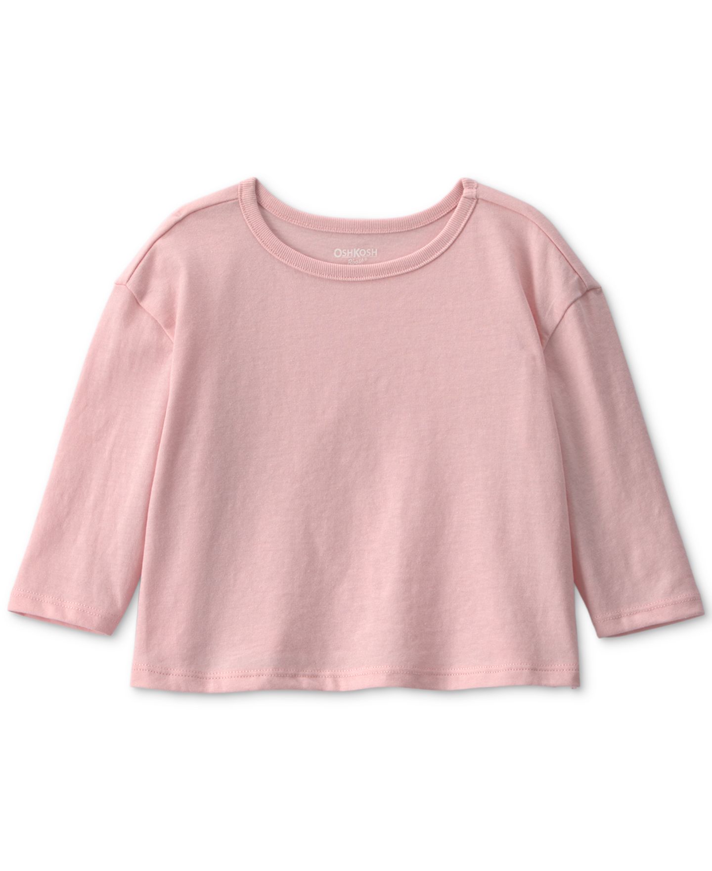 Детский комплект Oshkosh B'Gosh для девочки: джинсовый топ с цветами и полукомбинезон, цвет: Синий / Розовый — фото 3