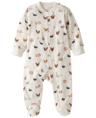 Baby Boys' or Baby Girls' Farm Friends Footed Coveralls