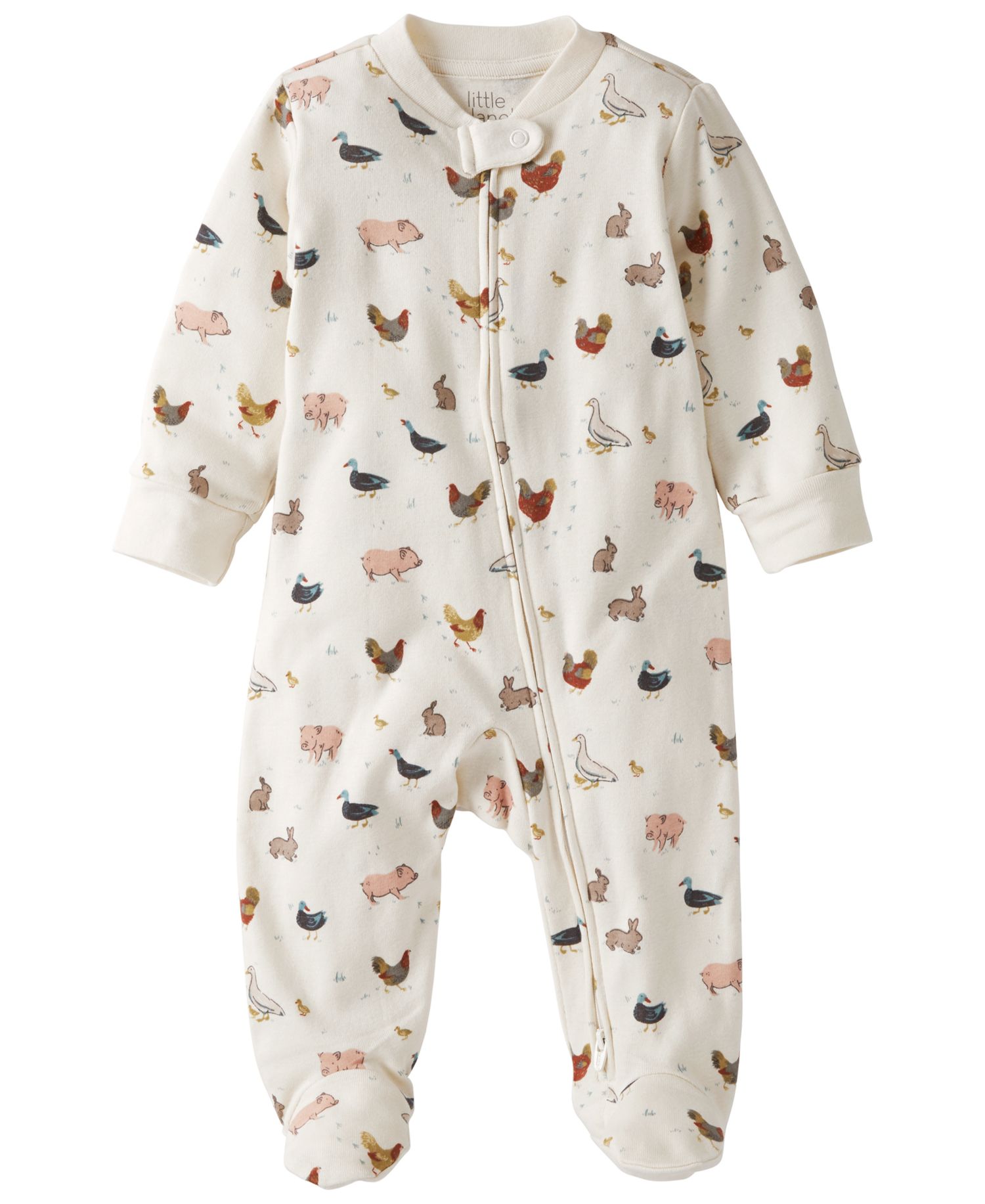 Baby Boys' or Baby Girls' Farm Friends Footed Coveralls