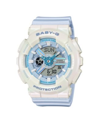 Women's Baby G Analog Digital Blue Resin Watch 43.4mm