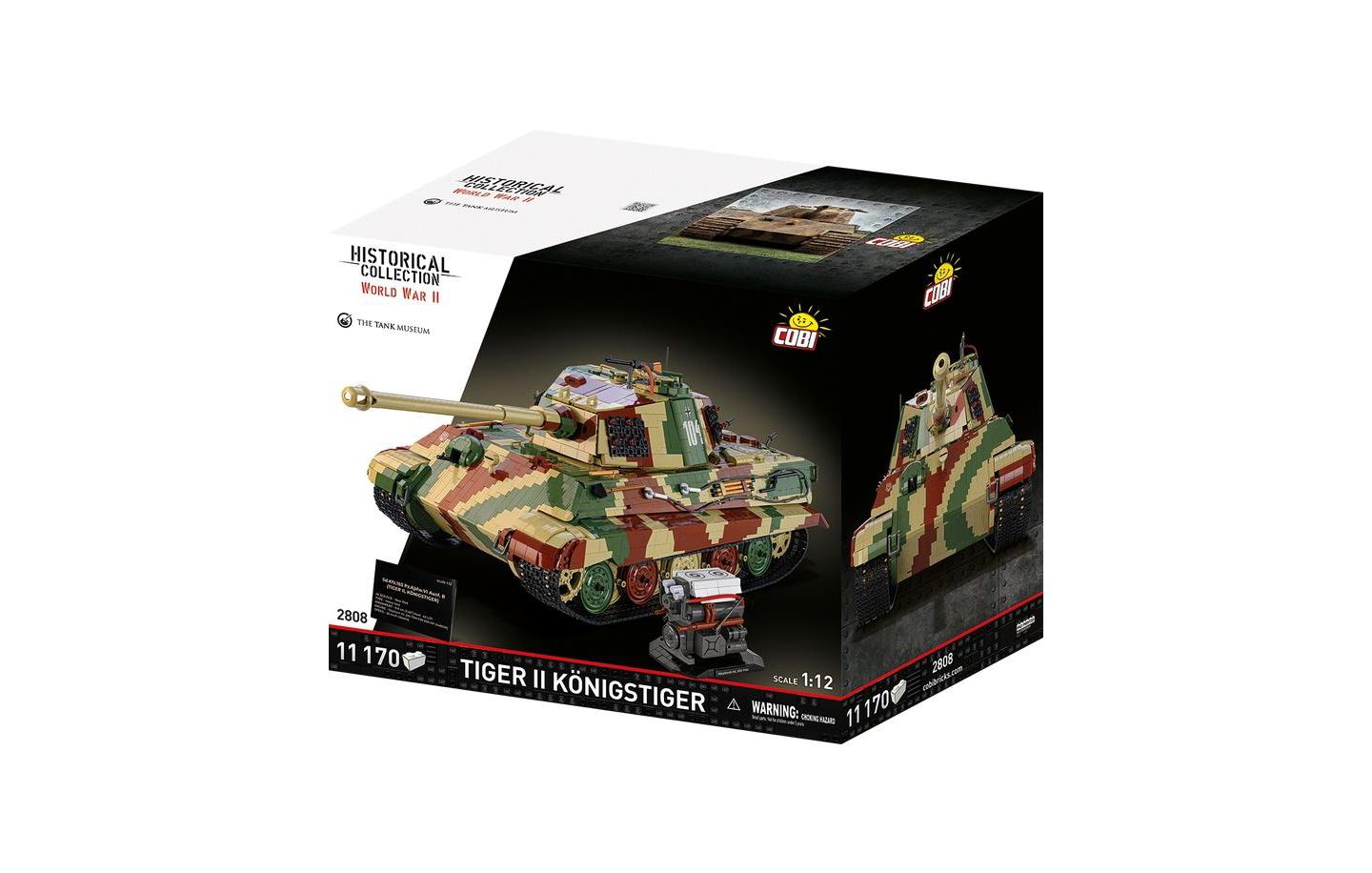 Детские майки COBI Historical Collection Wwii Tiger II Konigstiger Tank, 11170 Pieces — фото 1