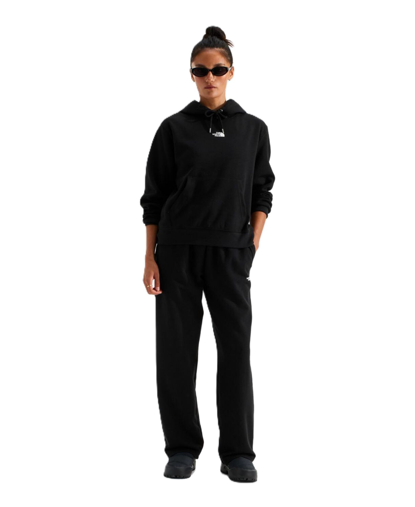 Женское худи The North Face Double Knit Relaxed-Fit, цвет: Чёрный — фото 2