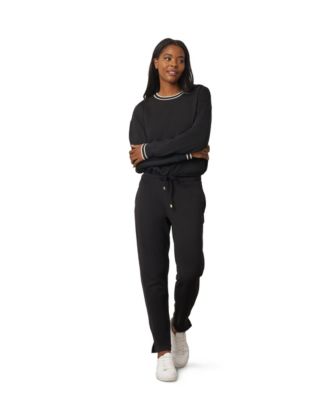 Women's Matching Lounge Straight-Leg Top and Pants Set
