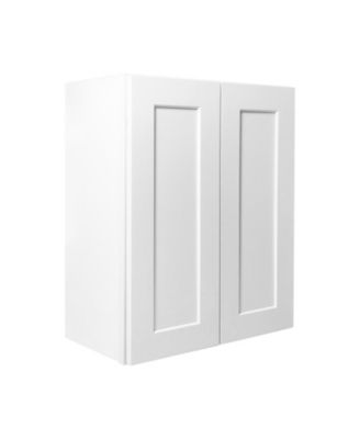36W x 12D x 30H Solid Wood Shaker Wall Cabinet Double Door 2 Adjustable Shelves RTA for Kitchen Bath Laundry Garage