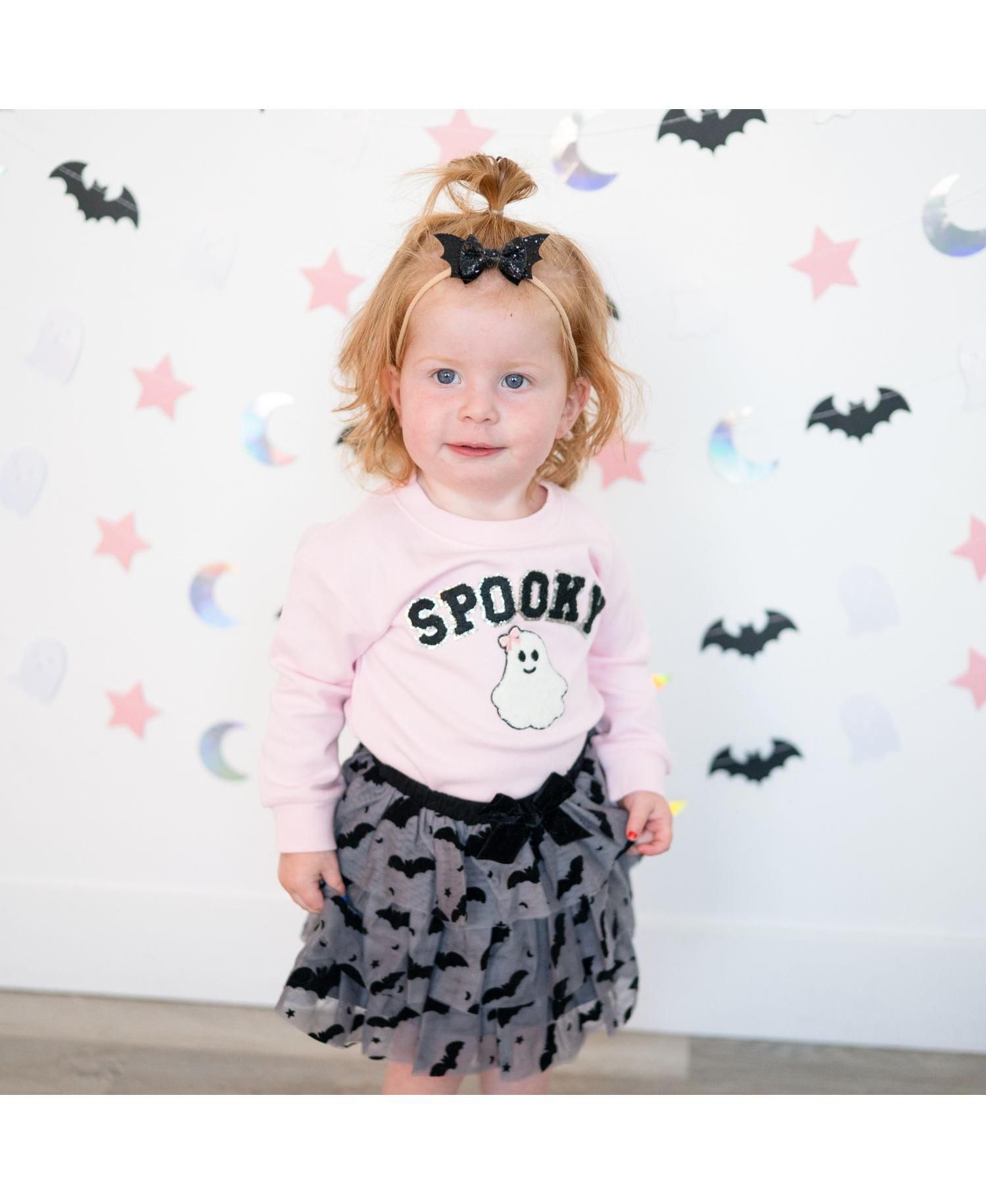 Toddler Girls' 2T-5T Spooky Patch Halloween Tagless Bubble Romper