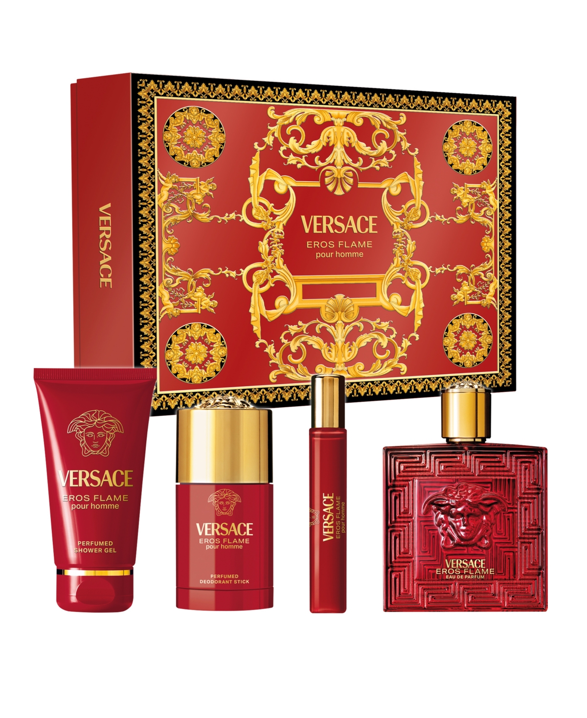 Versace 4-Piece Eros Flame Eau de Parfum Set
