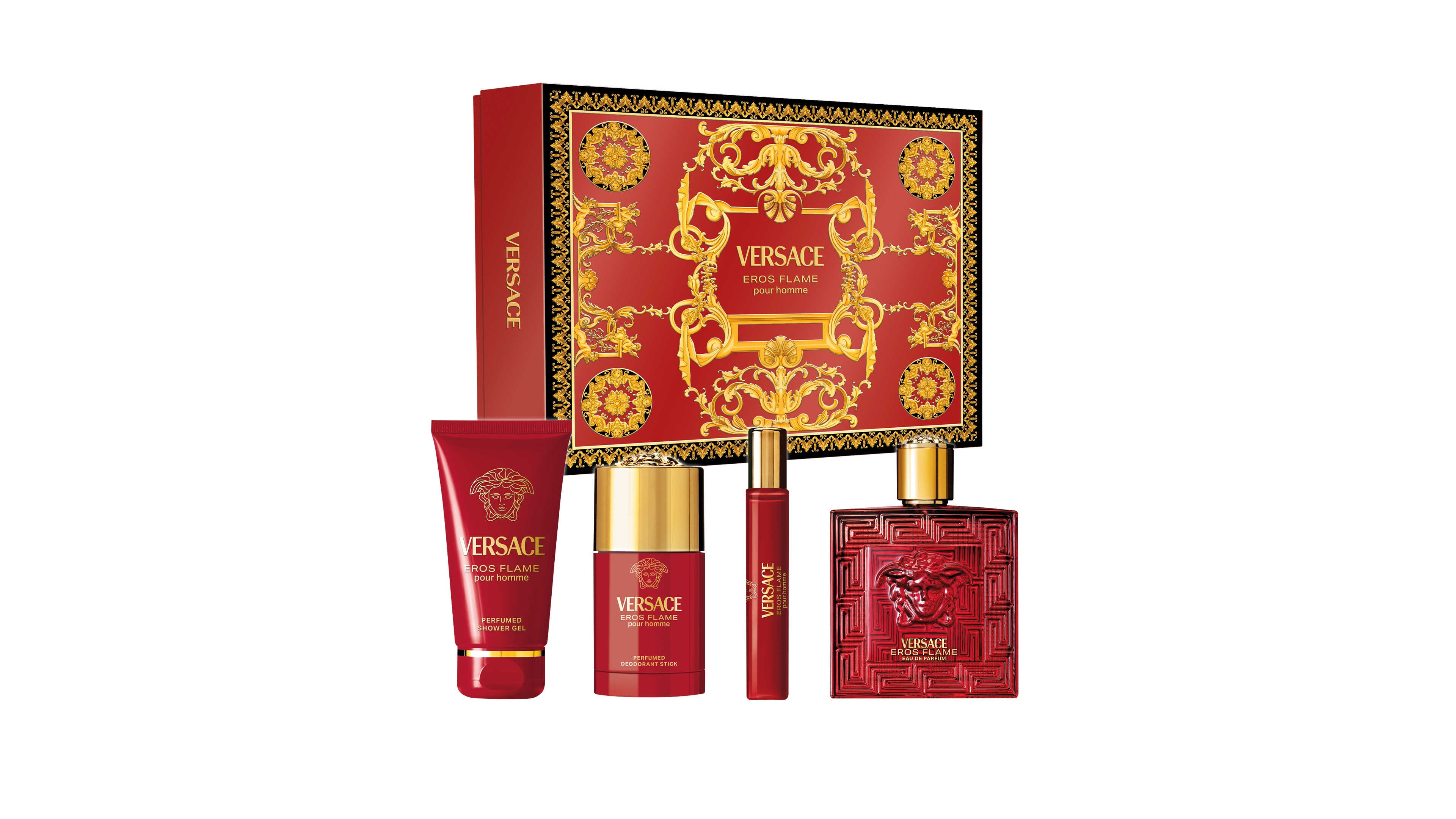 Versace 4-Piece Eros Flame Eau de Parfum Set