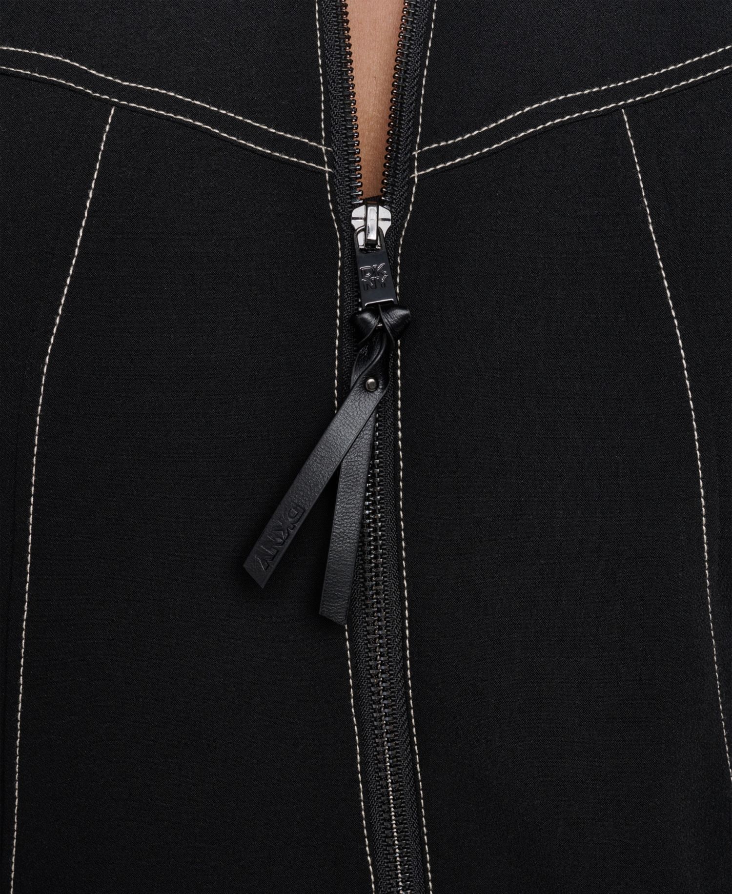 Women's 3/4-Sleeve Contrast-Stitch Cropped Jacket