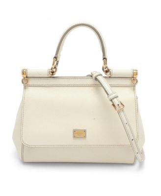 Pre-Owned Dolce and Gabbana Women's Miss Sicily Small Leather Top Handle Bag