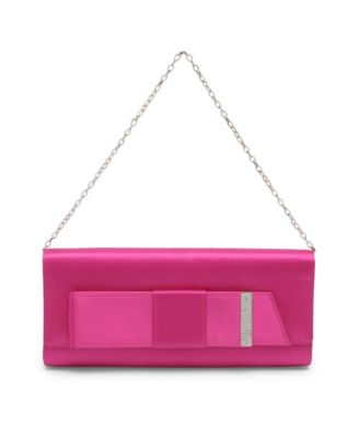 Women's Miss Bow Embellished Satin Clutch