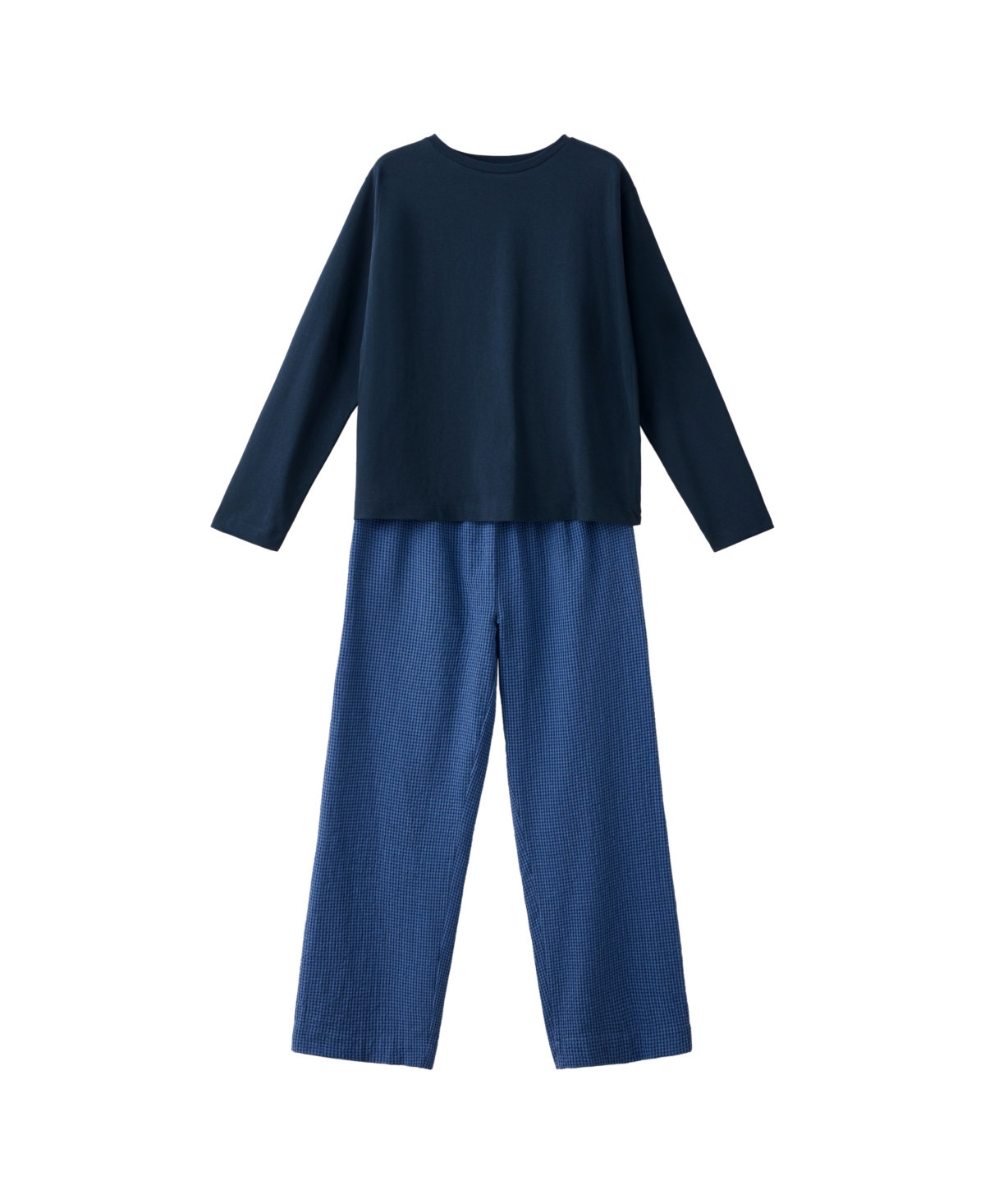Mango Women's Seersucker Striped Long-Sleeve Two-Piece Pajamas