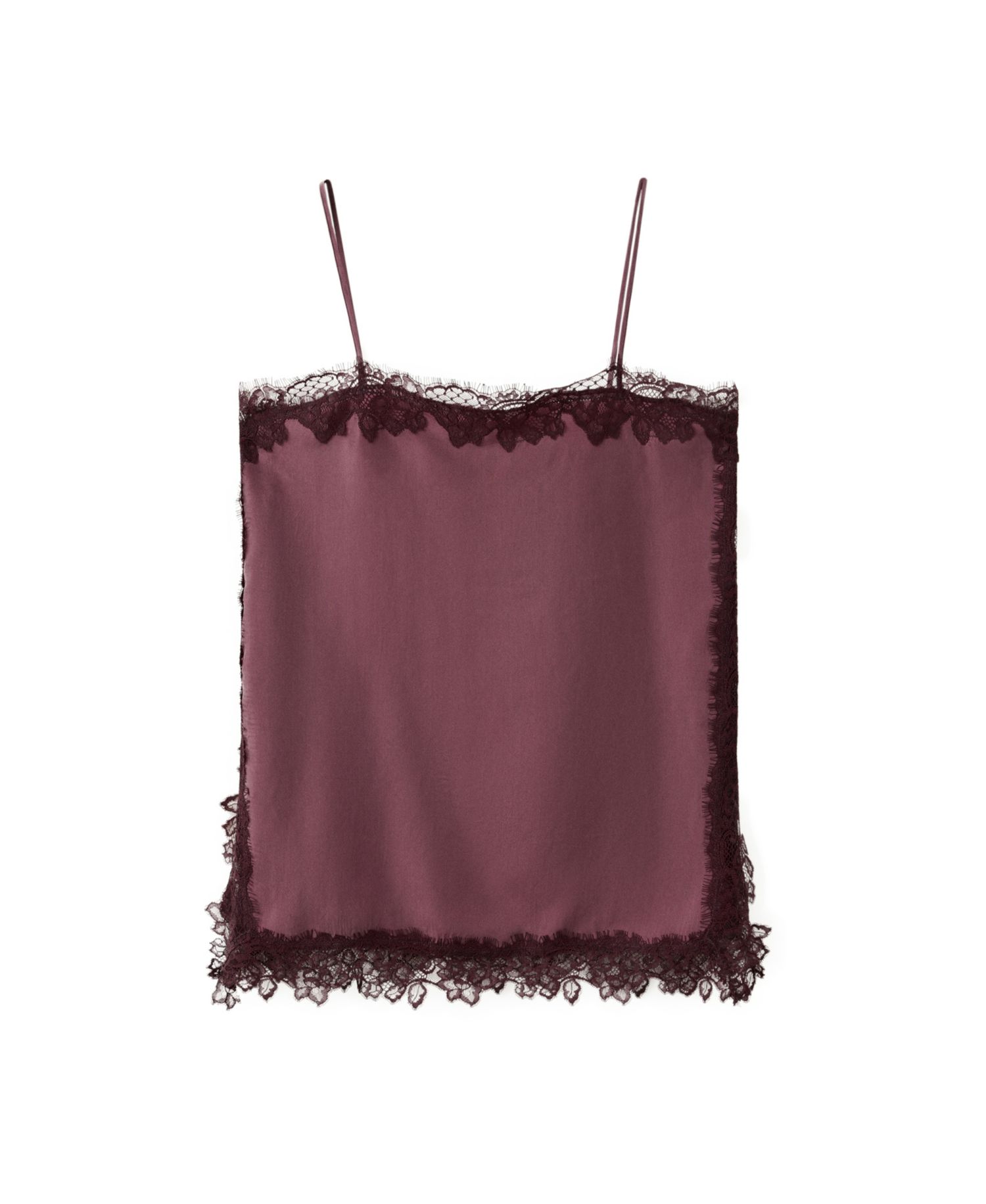 Women's Square-Neck Sleeveless Lace-Trim Camisole