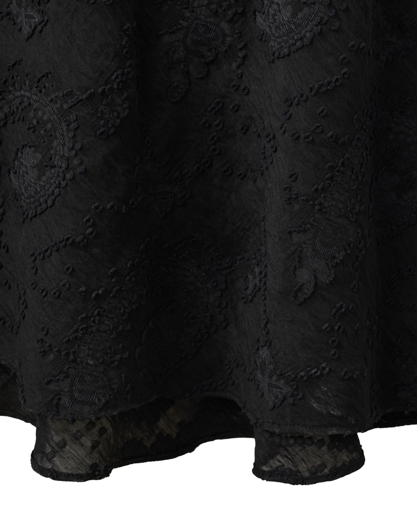Женское платье Mango Embroidered Midi Low-Back Chiffon, цвет: Чёрный — фото 2