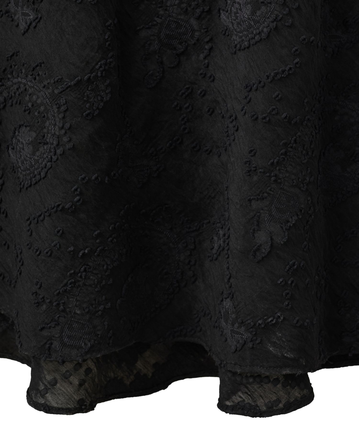 Women's Embroidered Midi Low-Back Chiffon Dress