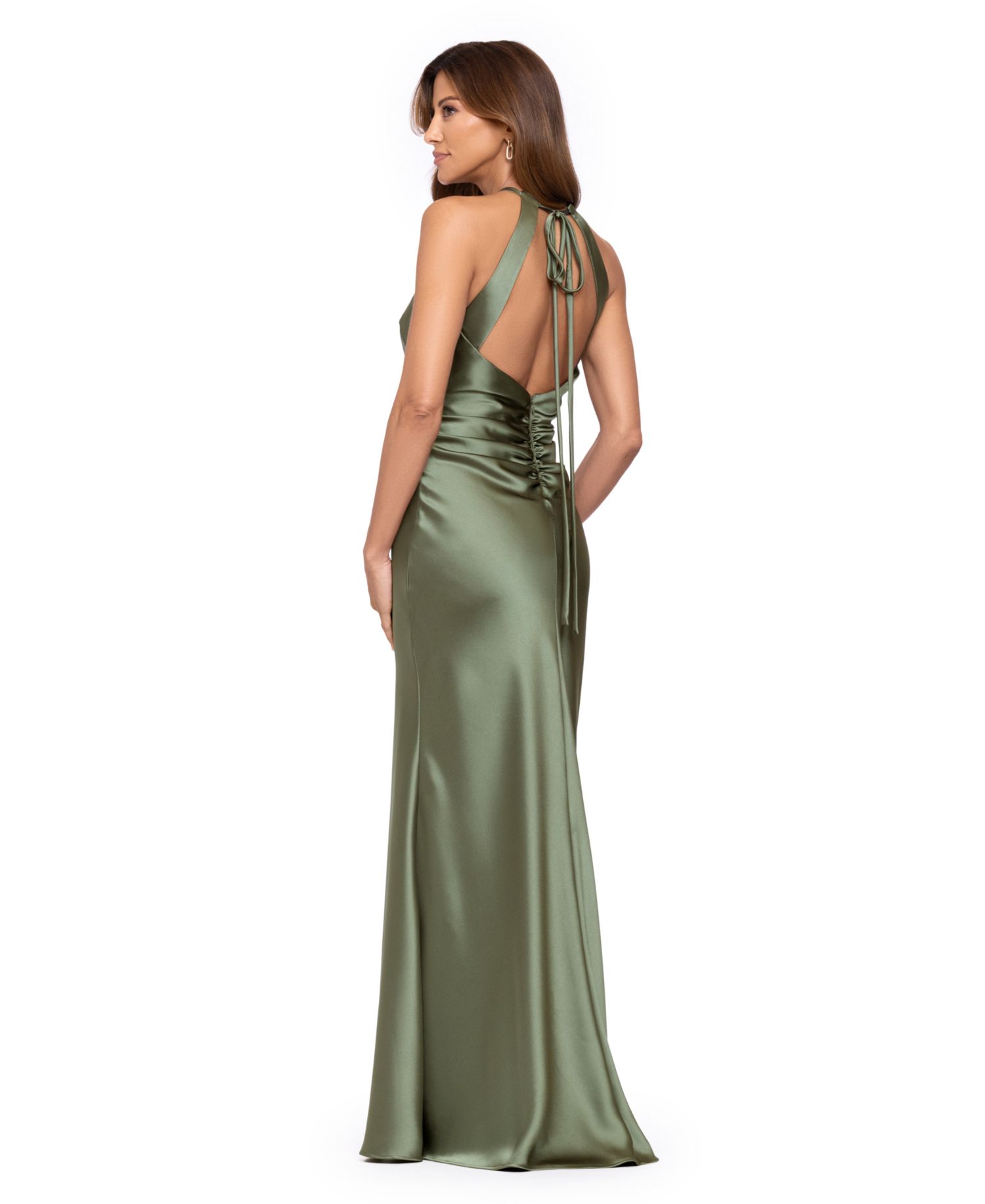 Women's Satin Halter Gown
