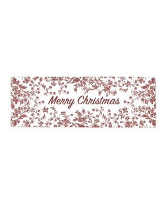 Amberley Merry Christmas Non-Slip Kitchen Mat, 17.5" x 48"