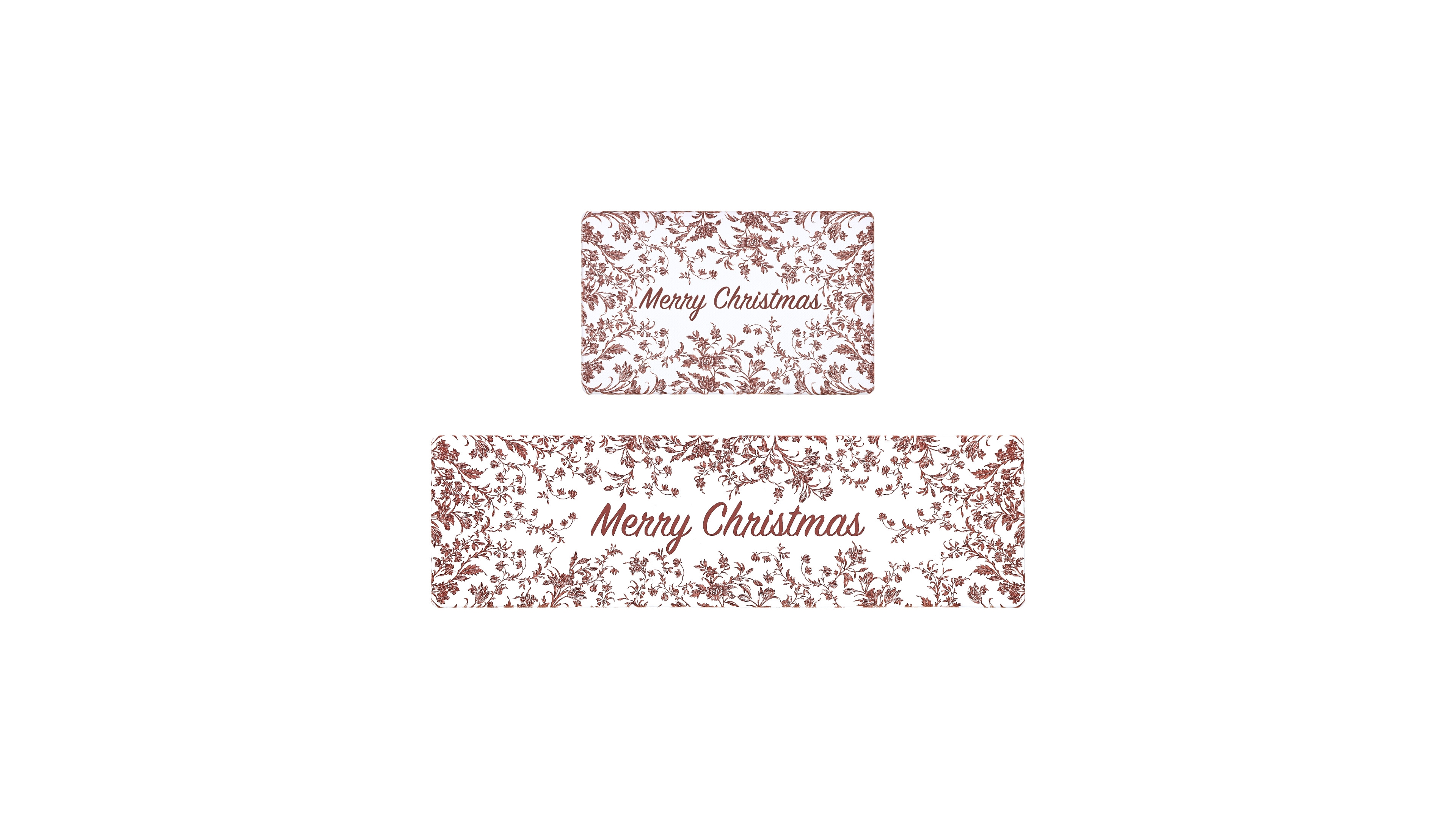 Laura Ashley Amberley Merry Christmas Non-Slip 2-Piece Kitchen Mat