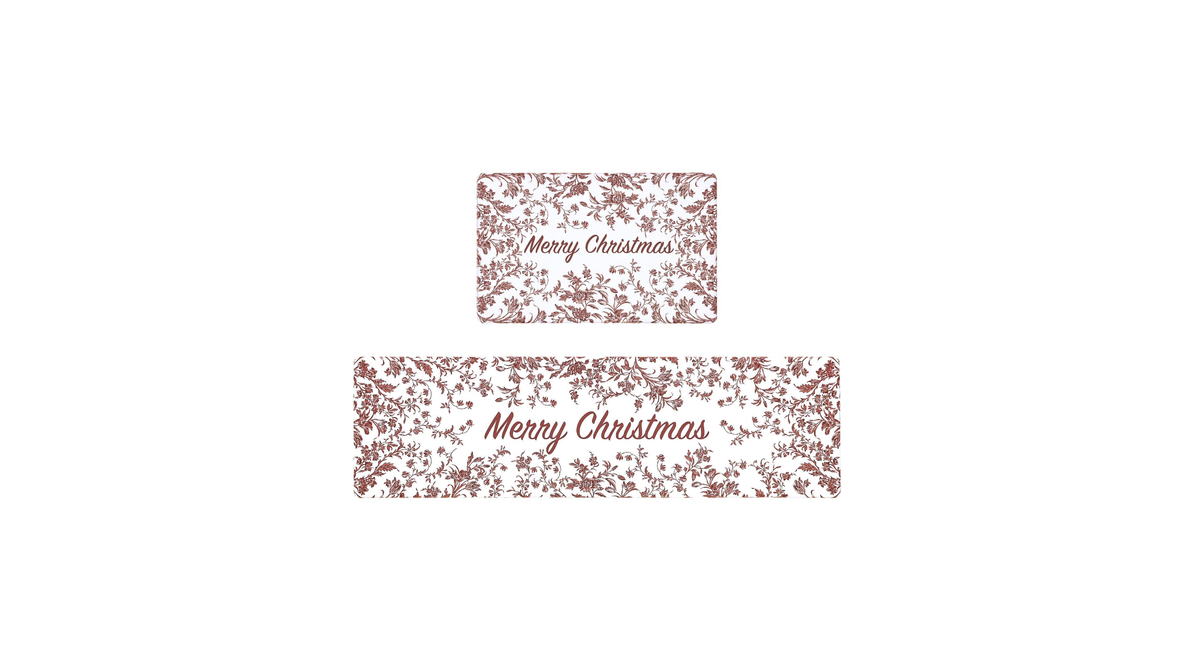 Laura Ashley Amberley Merry Christmas Non Slip Kitchen Mats