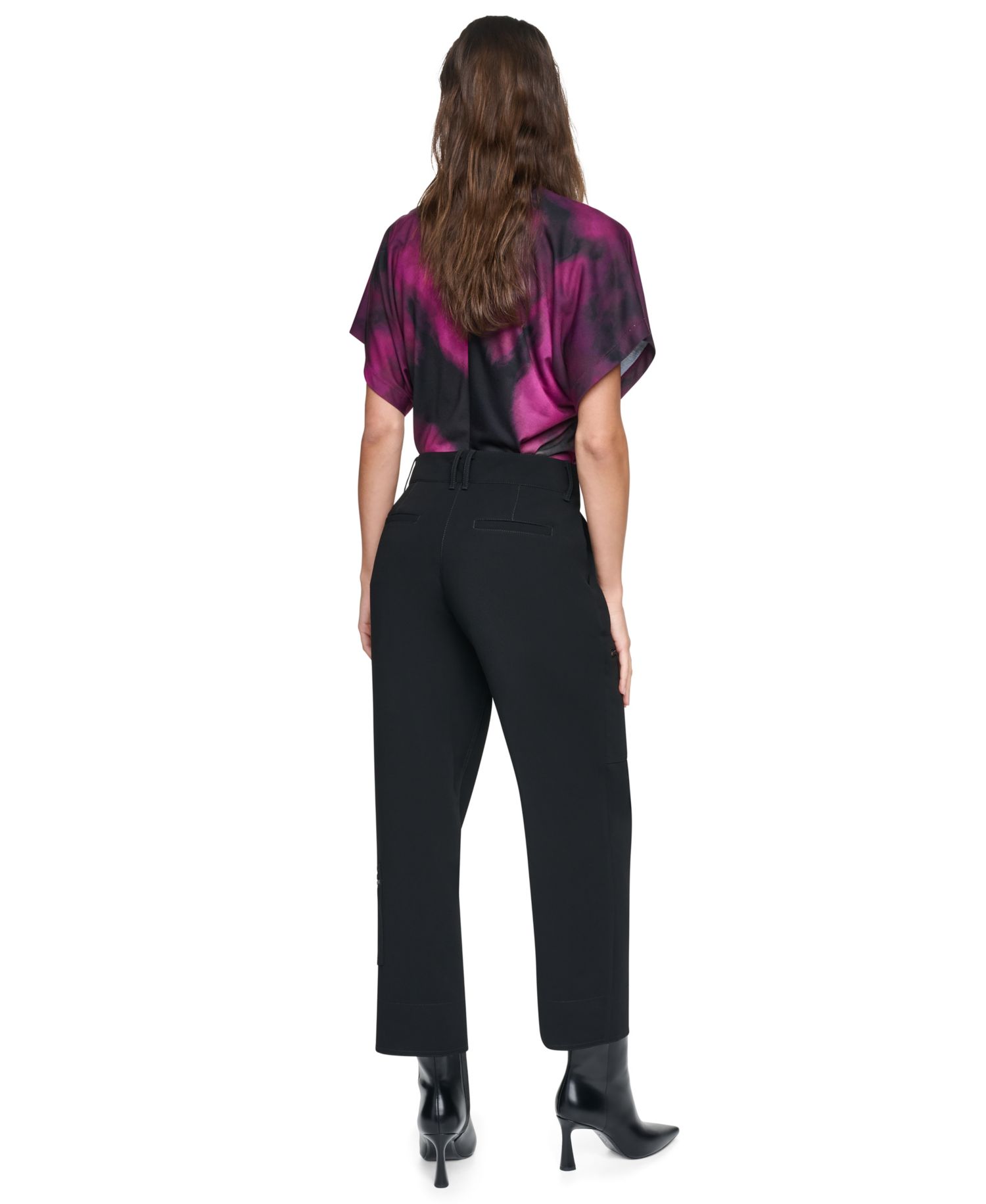 Women's Cargo Straight-Leg Zipper Pocket Pants