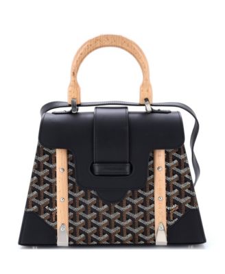 PM Saigon Top Handle Bag Coated Canvas with Leather