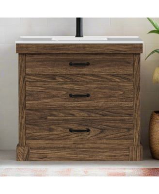 36" Donovan Vanity with Sink 1 Pull Down and  2 Drawers