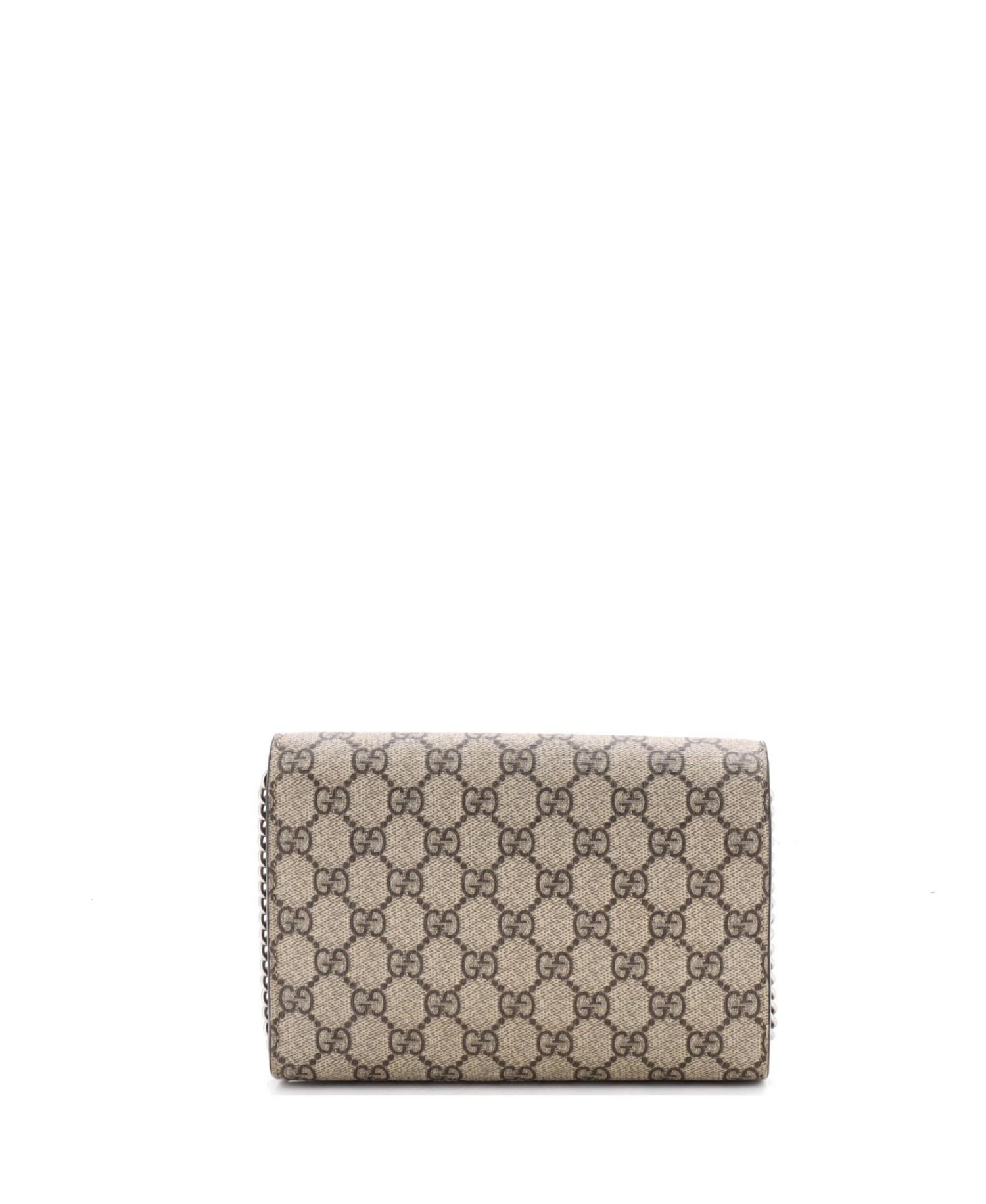 Small Dionysus Chain Wallet GG Coated Canvas