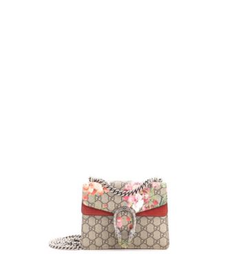 Mini Dionysus Bag Blooms Print GG Coated Canvas