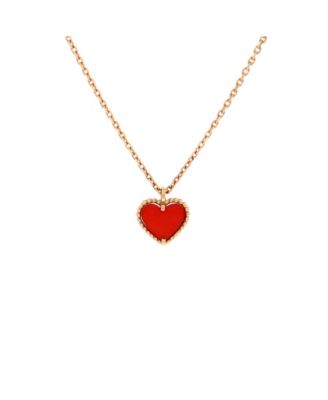 Pre-Owned Van Cleef and Arpels Sweet Alhambra Heart Pendant Necklace