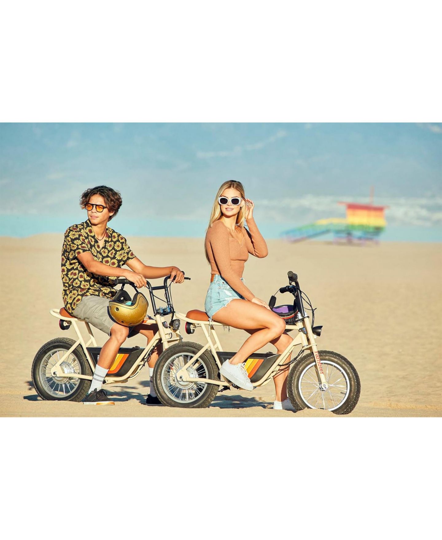 Детская игрушка Razor Rambler 16 Electric Retro Minibike with 350W Motor and 36V Battery, Tan — фото 8