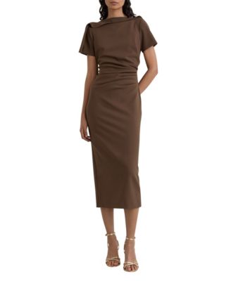Women's Hilary Short-Sleeve Boat-Neck Midi Dress